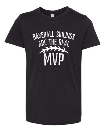 Youth Baseball Tee, Baseball Siblings are the real MVP