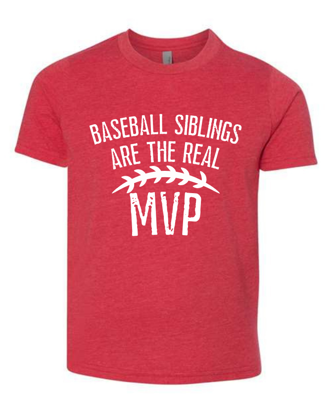 Youth Baseball Tee, Baseball Siblings are the real MVP