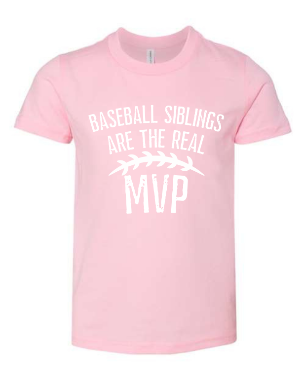 Youth Baseball Tee, Baseball Siblings are the real MVP