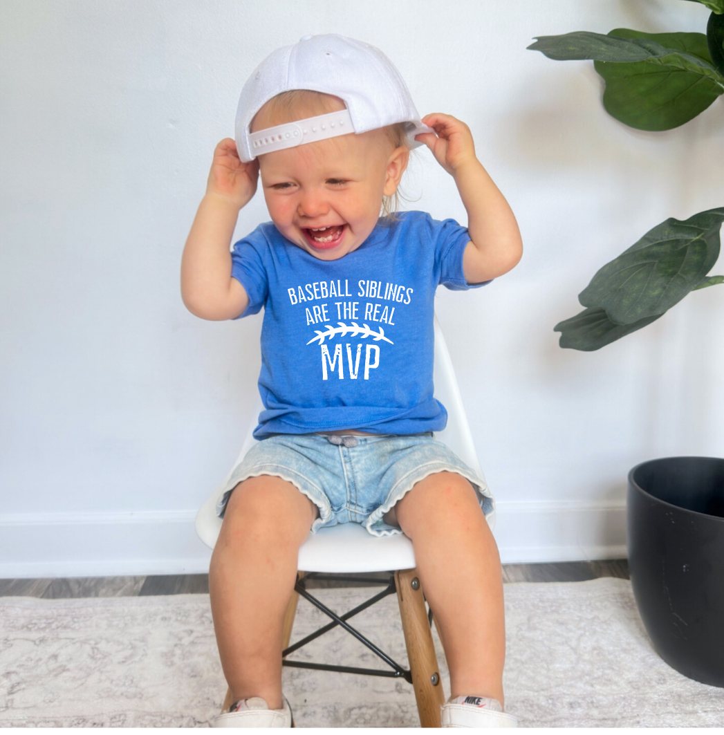 Youth Baseball Tee, Baseball Siblings are the real MVP