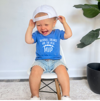 Youth Baseball Tee, Baseball Siblings are the real MVP