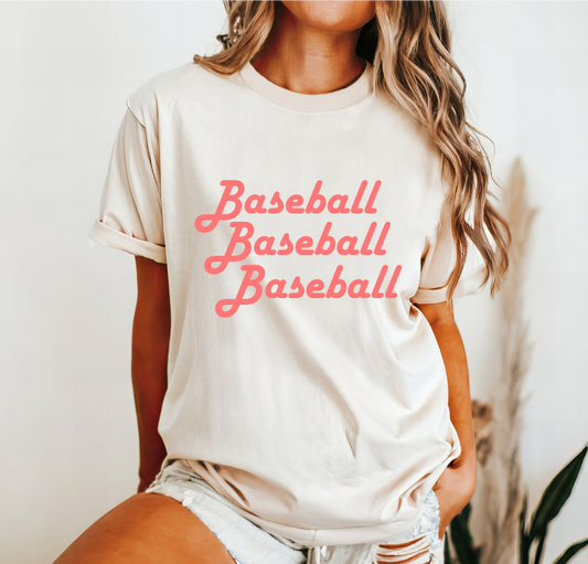 Baseball T-Shirt, Over Sized Baseball T-Shirt,