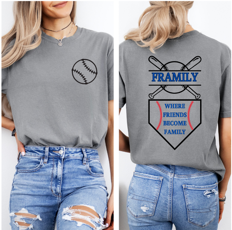 Framily T-Shirt, Mom Baseball Shirt, Baseball Shirt