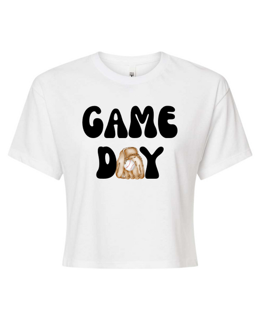 Cropped Game Day Tee, Baseball Tee