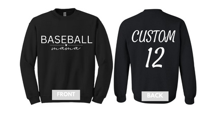 Custom Baseball Mama Sweatshirt, Baseball Sweatshirt