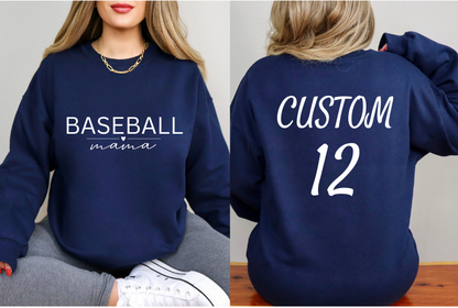 Custom Baseball Mama Sweatshirt, Baseball Sweatshirt