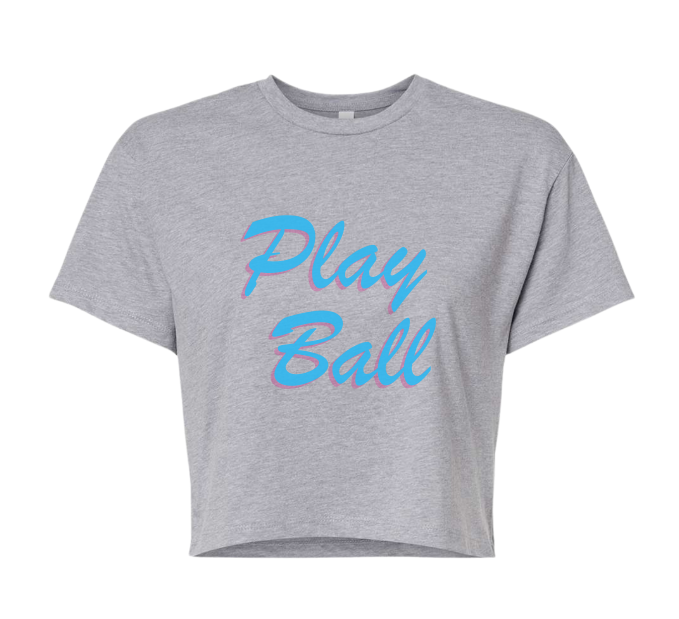 Cropped Top t-shirt for women, Baseball shirt for women, Baseball shirt