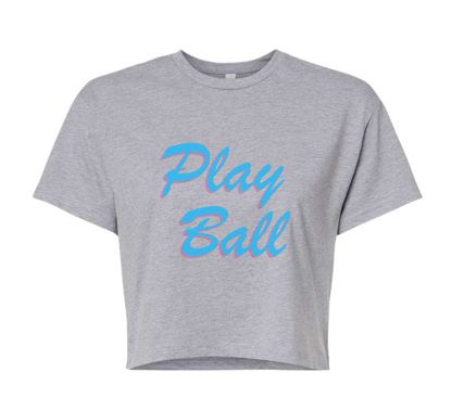 Cropped Top t-shirt for women, Baseball shirt for women, Baseball shirt