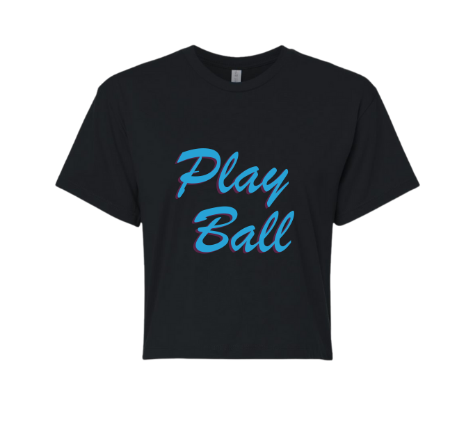 Cropped Top t-shirt for women, Baseball shirt for women, Baseball shirt