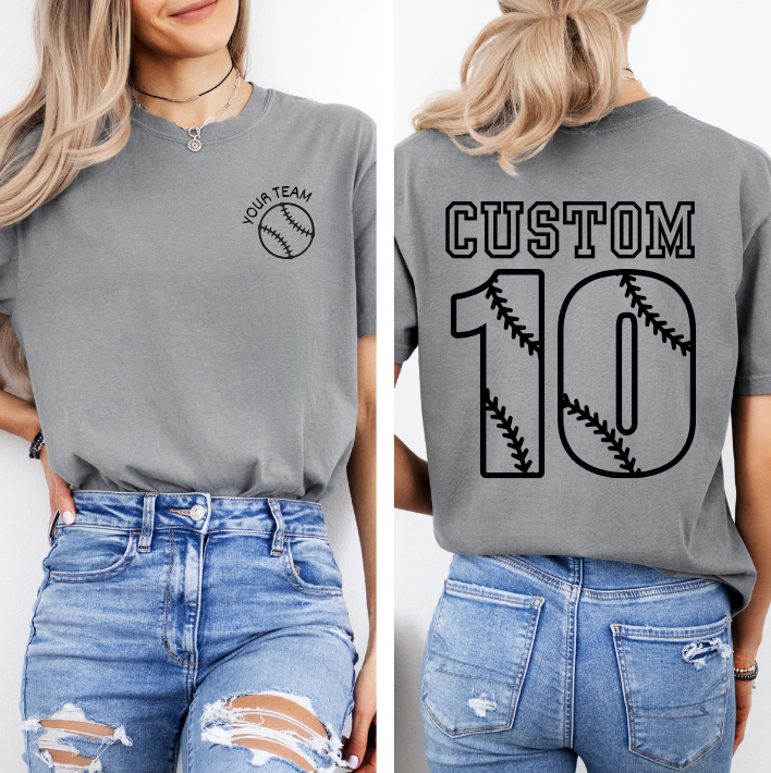 Custom Baseball T-shirt, Mom Baseball Shirt